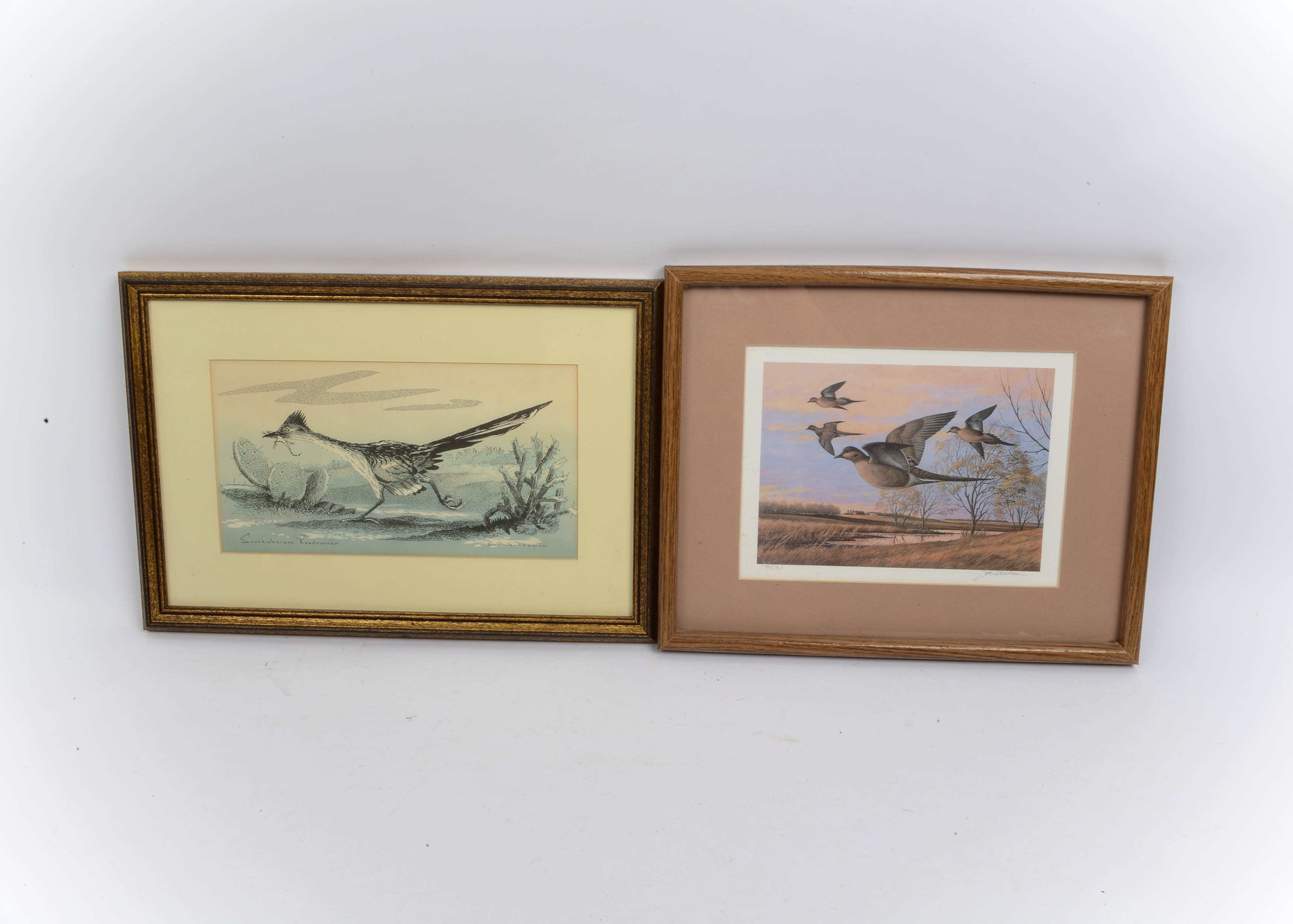 Signed J.S. Wilson Wild Life Print and Monteague Print
