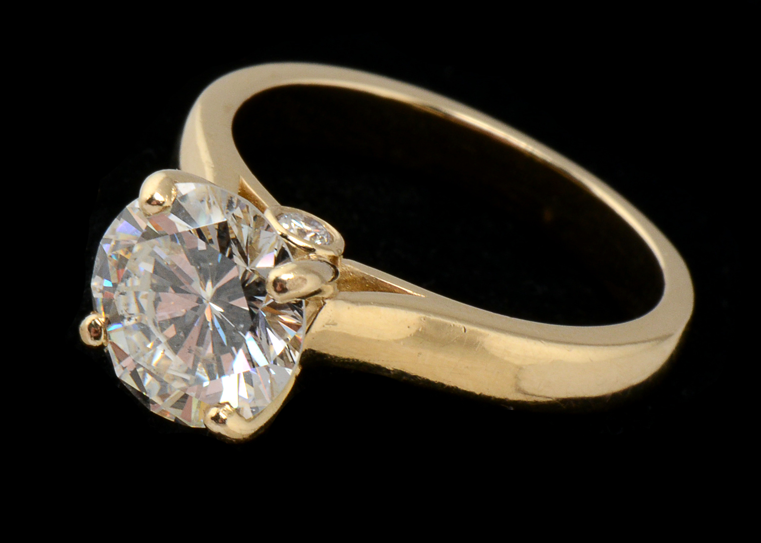 Yellow Gold Diamond Solitaire Engagement Ring
