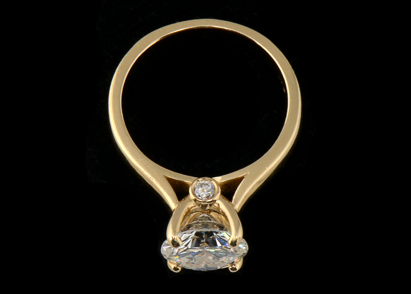 Yellow Gold Diamond Solitaire Engagement Ring