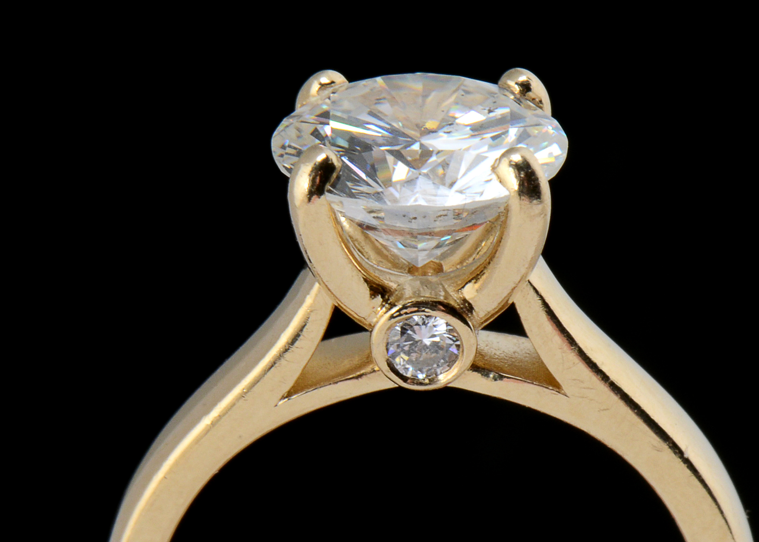 Yellow Gold Diamond Solitaire Engagement Ring