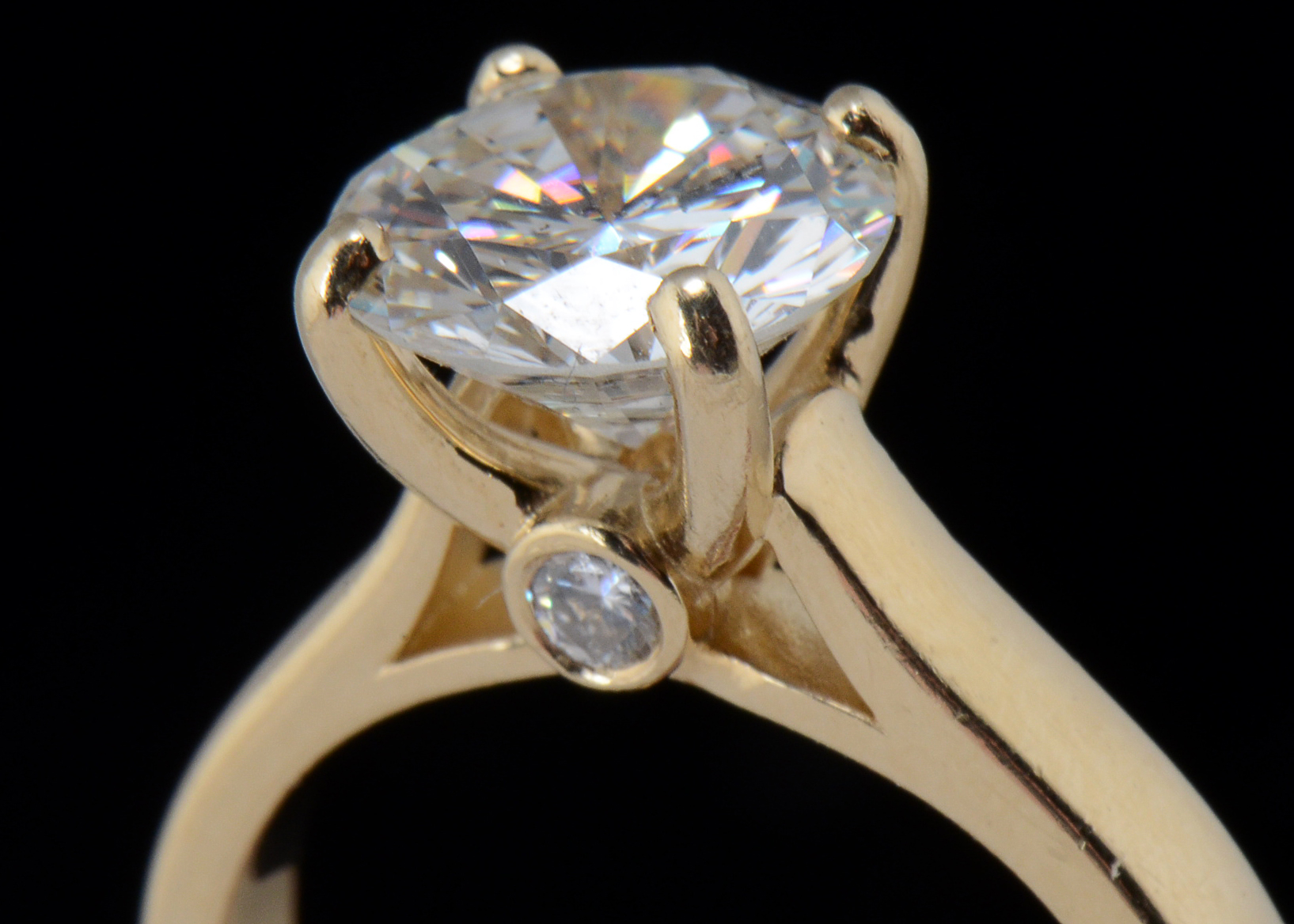 Yellow Gold Diamond Solitaire Engagement Ring