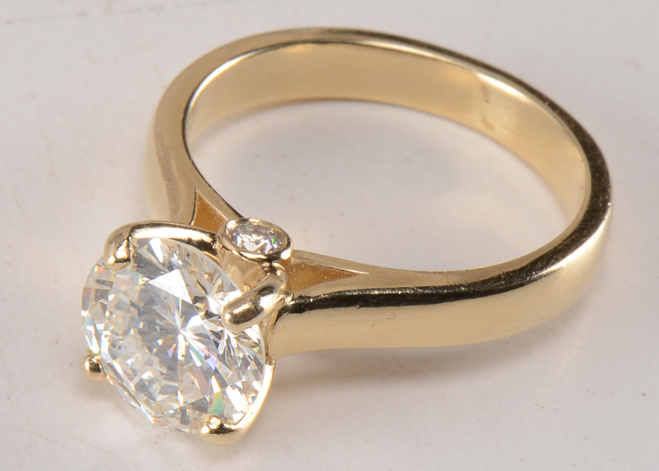 Yellow Gold Diamond Solitaire Engagement Ring