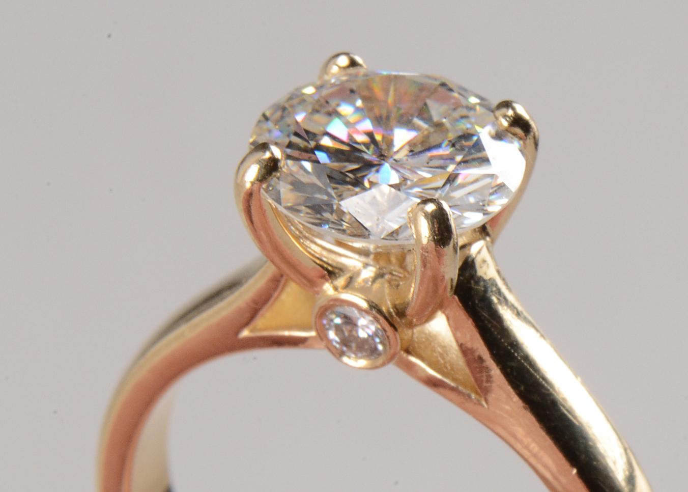 Yellow Gold Diamond Solitaire Engagement Ring