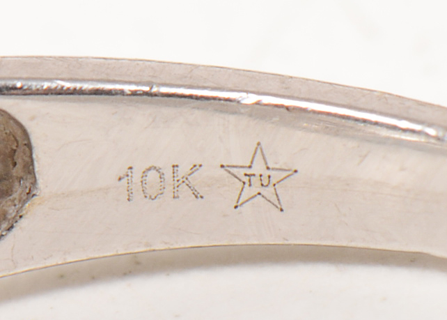 10K White Gold Diamond Engagement Style Ring