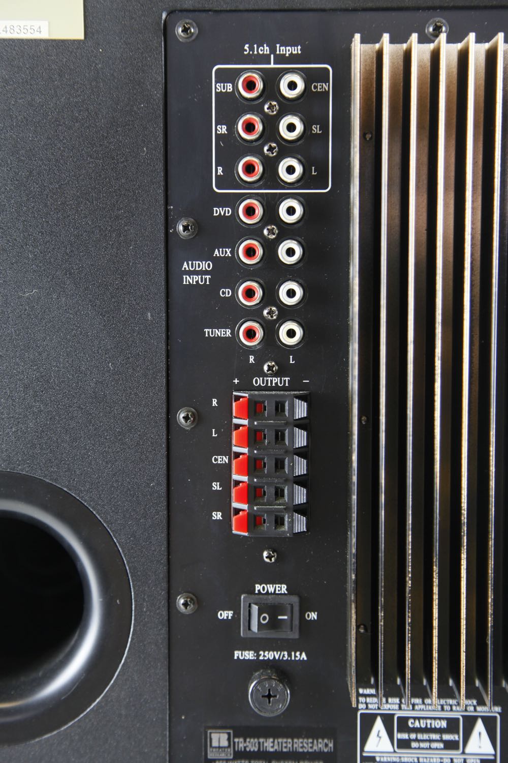 Theater Research Sub-woofer Speaker Model TR-503