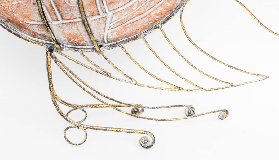 Pair of Wood and Metal Fish Art Piece