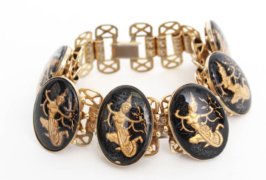 Thai Bracelet and Clip-On Earrings