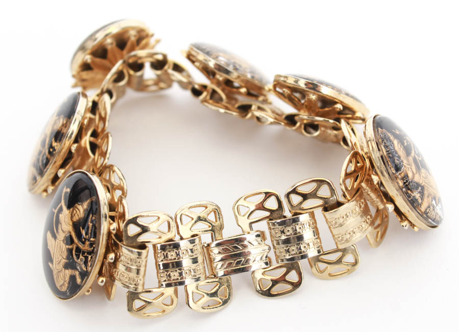 Thai Bracelet and Clip-On Earrings