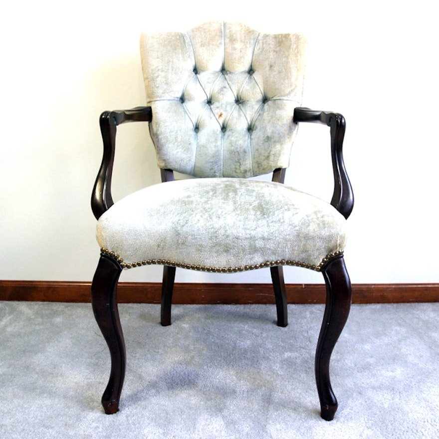 Vintage Upholstered Velour Chair
