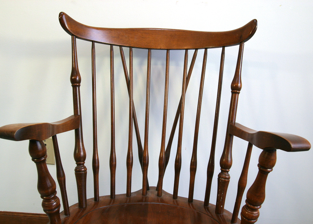 Nichols and Stone Windsor Style Wooden Rocking Chair