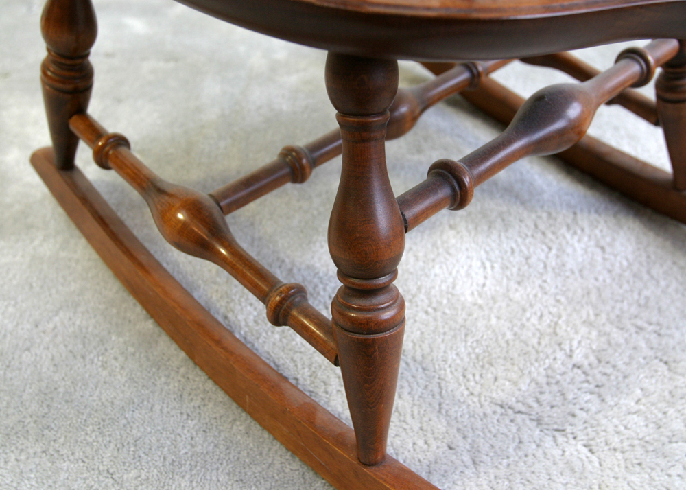 Nichols and Stone Windsor Style Wooden Rocking Chair