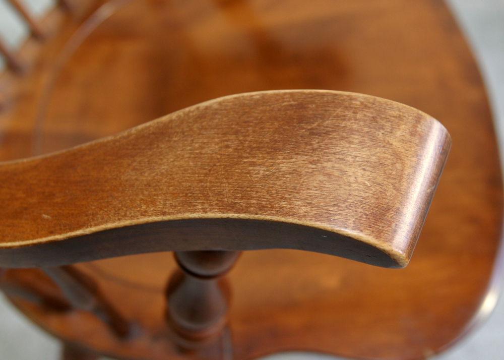 Nichols and Stone Windsor Style Wooden Rocking Chair