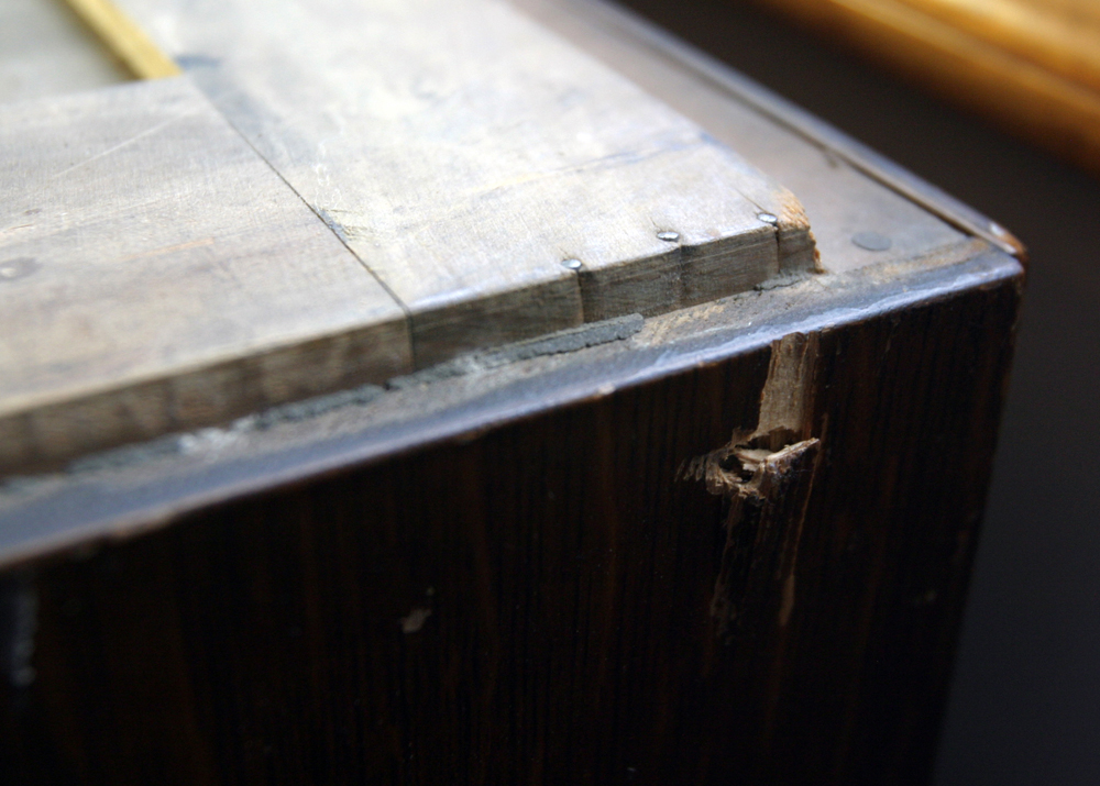 Vintage Wooden Flat File Cabinet