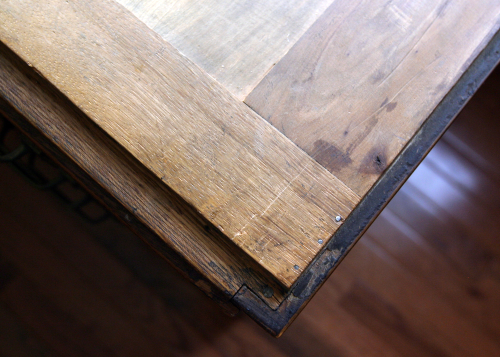 Vintage Wooden Flat File Cabinet