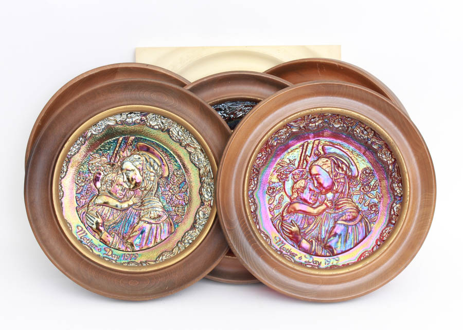 Group of Six Fenton Mother's Day Plates