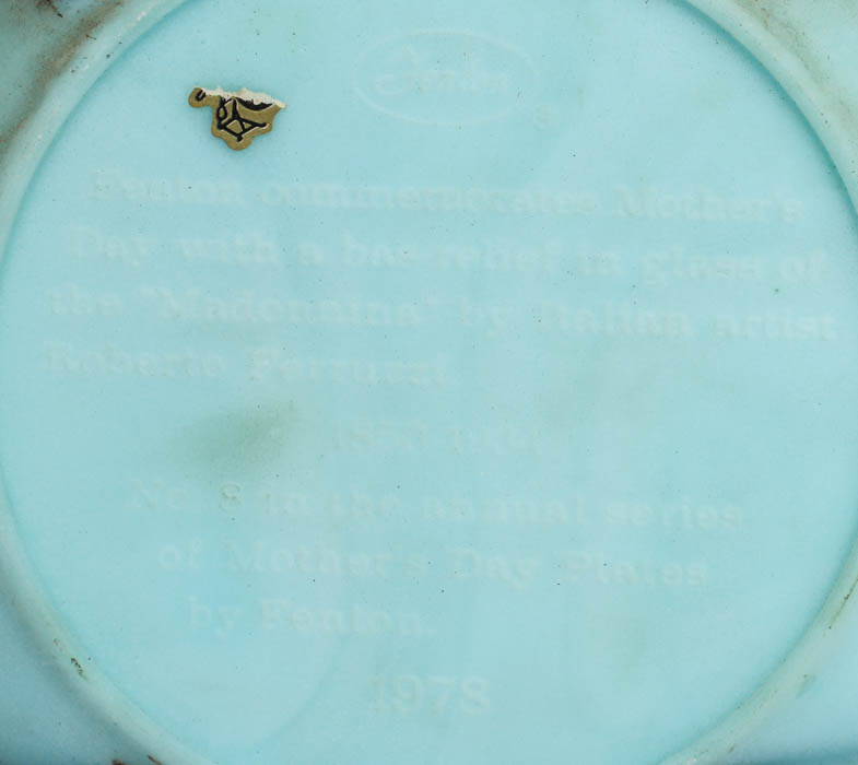 Group of Six Fenton Mother's Day Plates