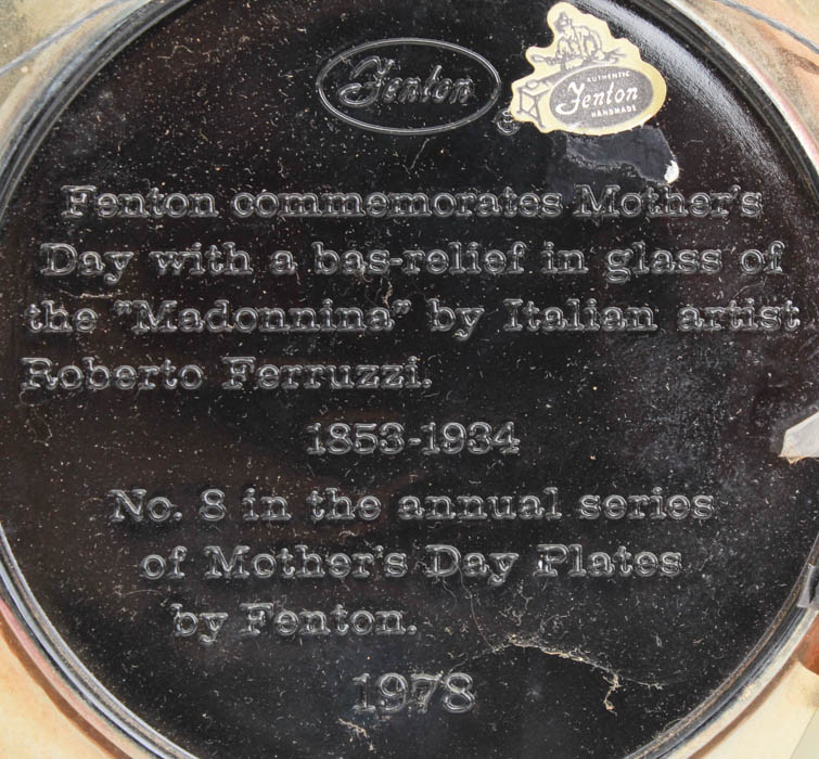 Group of Six Fenton Mother's Day Plates