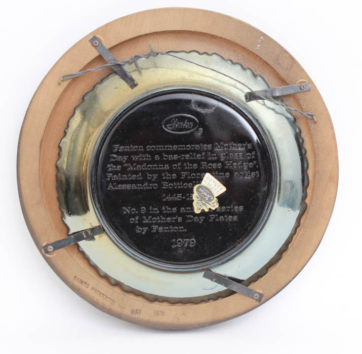 Group of Six Fenton Mother's Day Plates