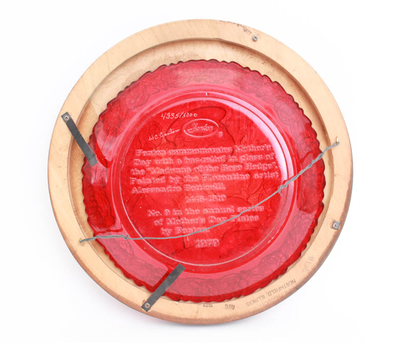 Group of Six Fenton Mother's Day Plates