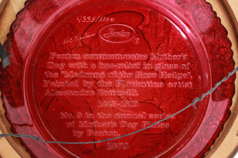 Group of Six Fenton Mother's Day Plates