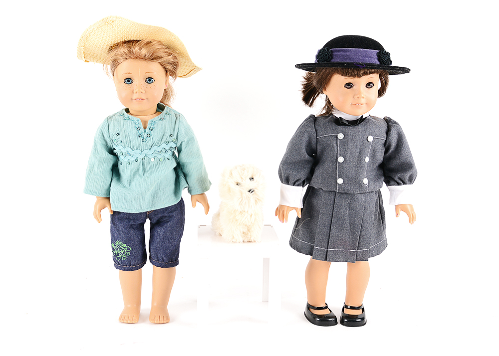 American Girl Dolls with Dog