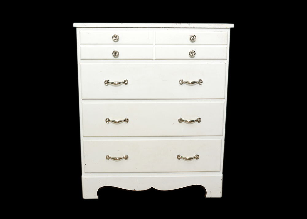 Four Drawer Chest of Drawers Painted White