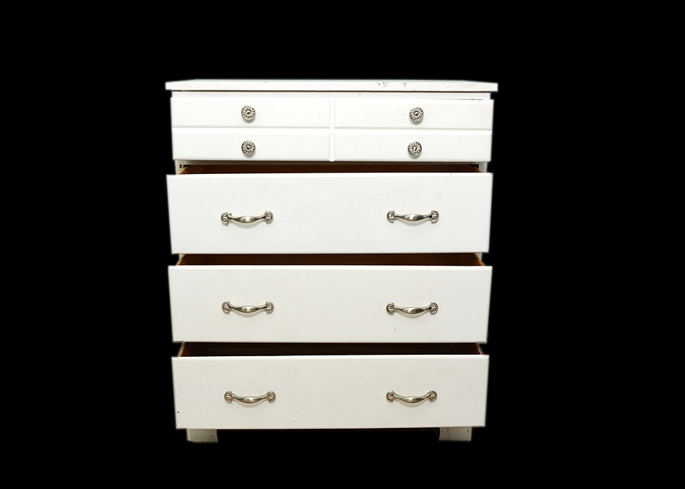 Four Drawer Chest of Drawers Painted White