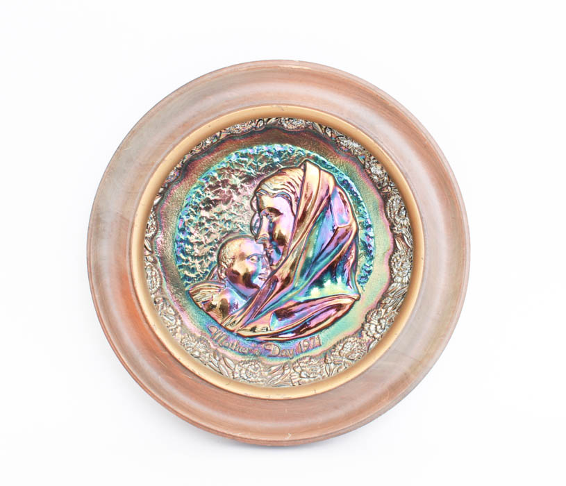 Group of Fenton Mother's Day Plates