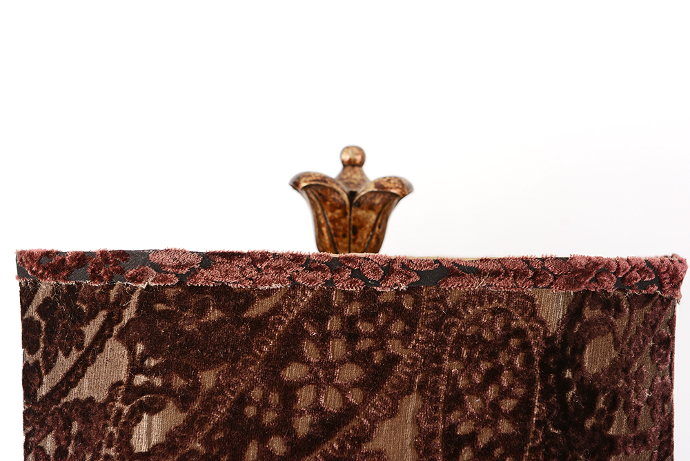 Gold Toned Candlestick Style Table Lamp