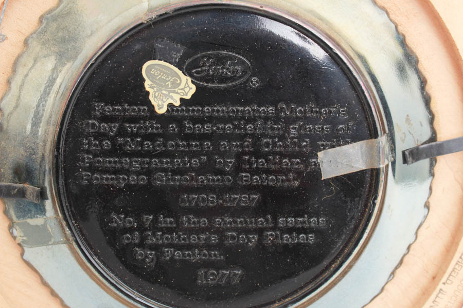 Group of Fenton Mother's Day Plates