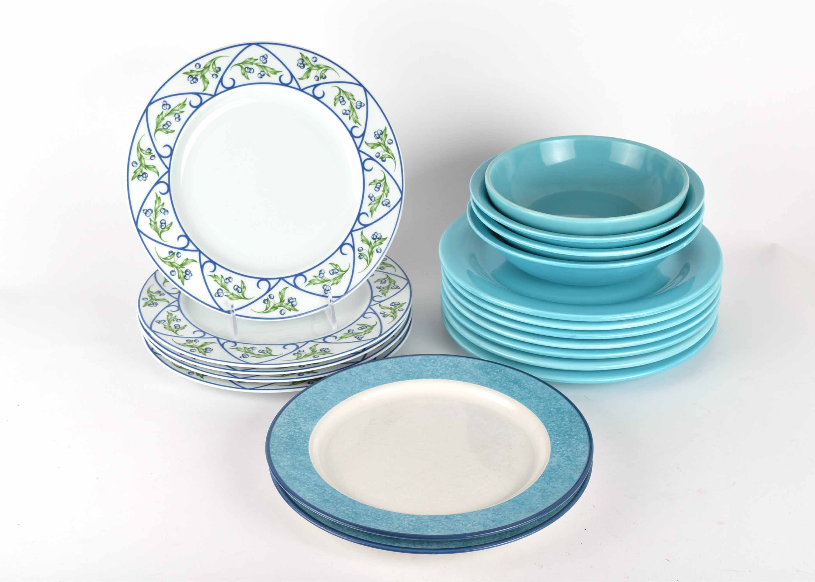 Blue and White Dinnerware Assortment