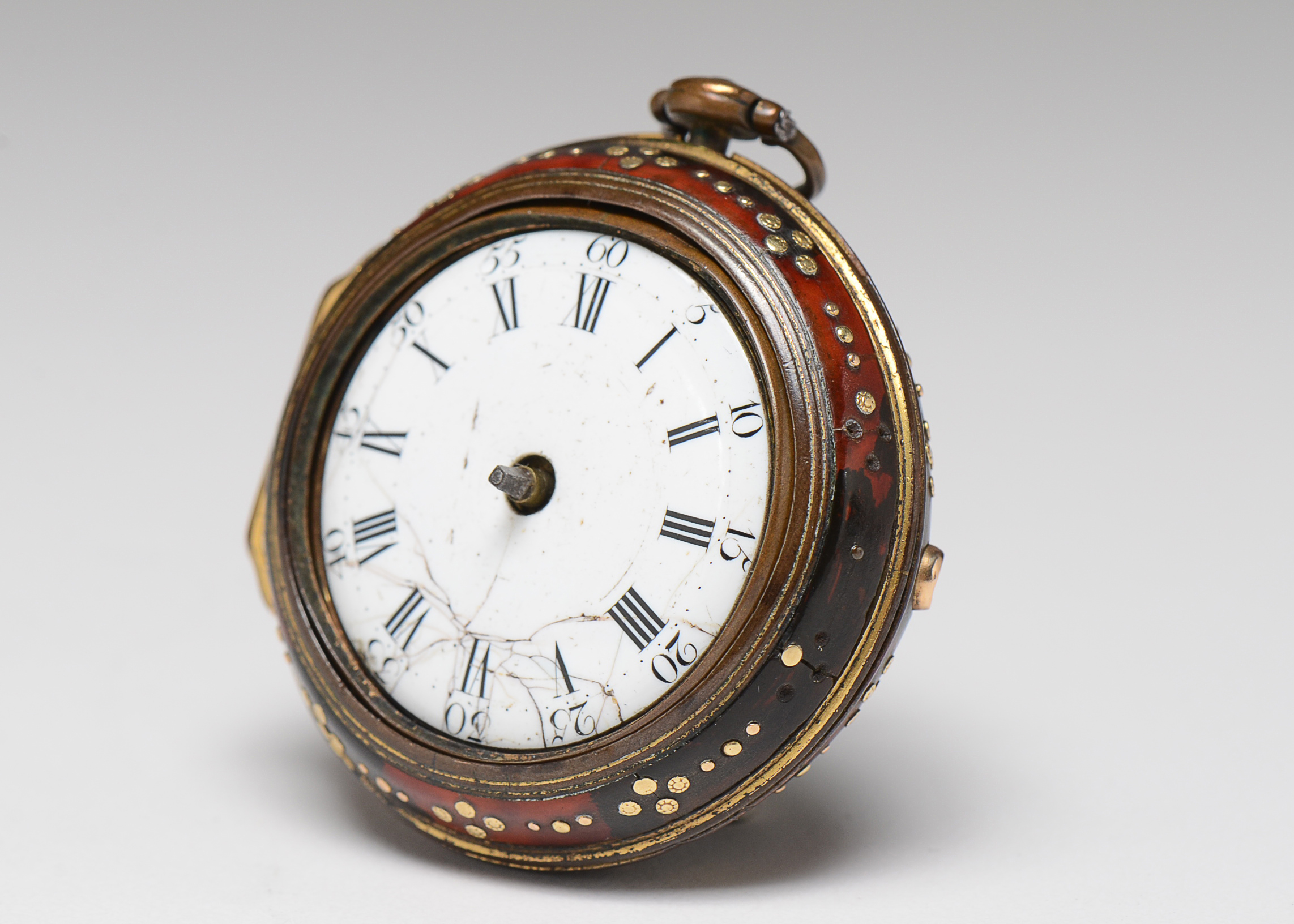 Antique English T. T. Salter Tortoise Shell Pocket Watch