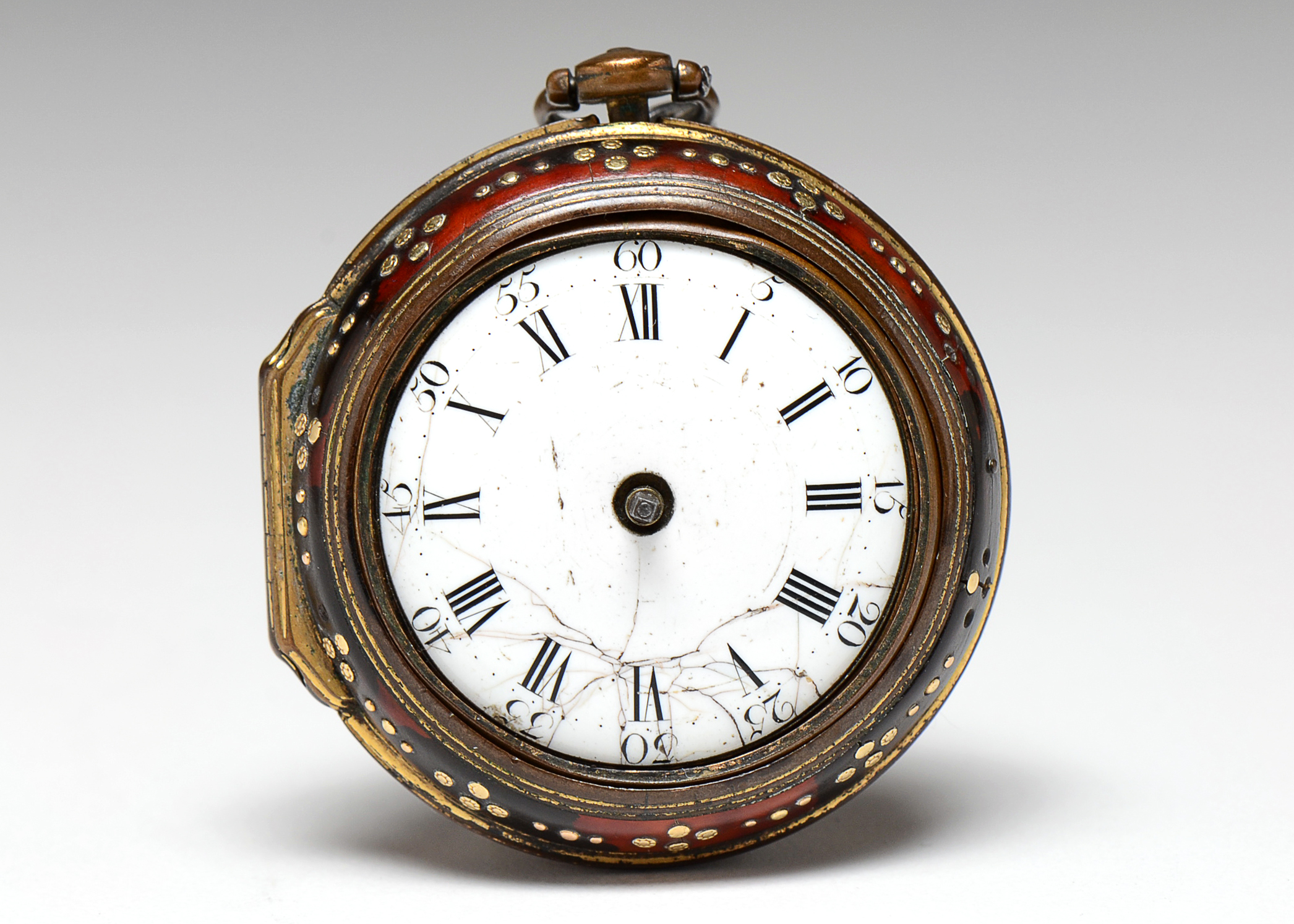 Antique English T. T. Salter Tortoise Shell Pocket Watch