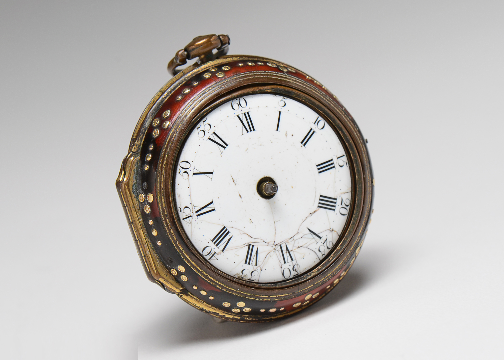 Antique English T. T. Salter Tortoise Shell Pocket Watch