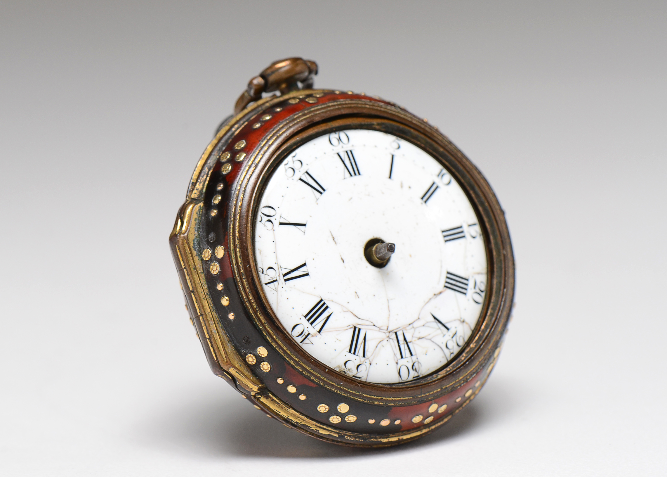 Antique English T. T. Salter Tortoise Shell Pocket Watch