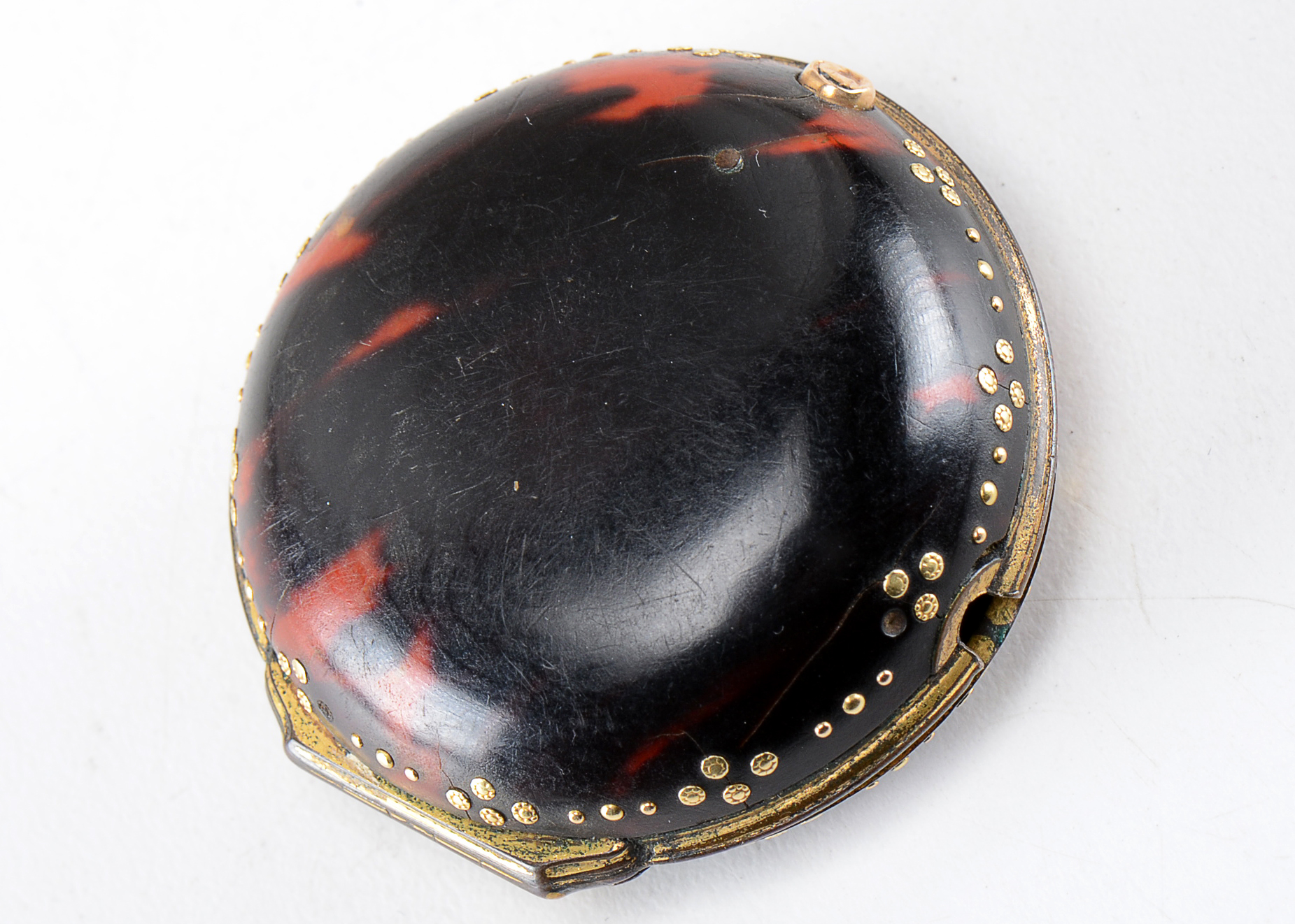 Antique English T. T. Salter Tortoise Shell Pocket Watch