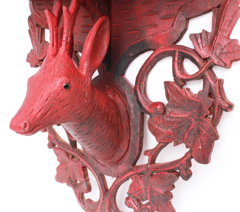 Carved Antelope Wall Shelf