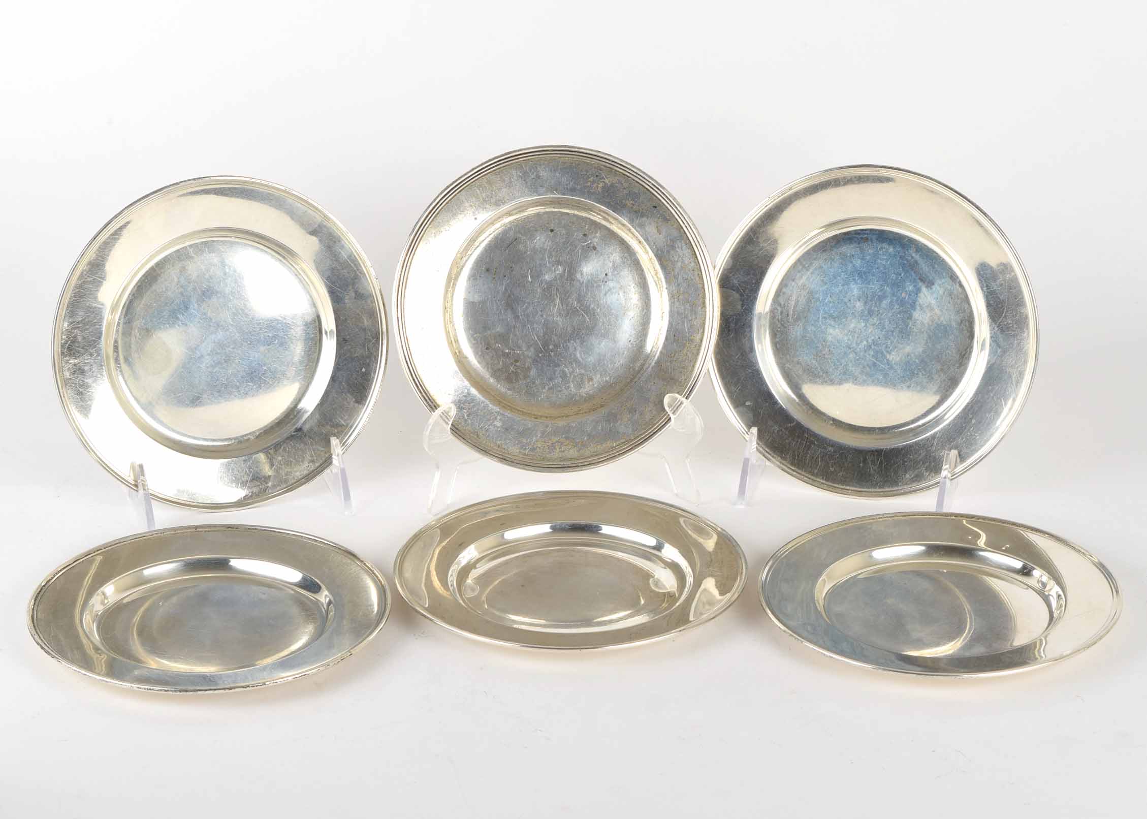 Six Towle Sterling Silver Small Plates