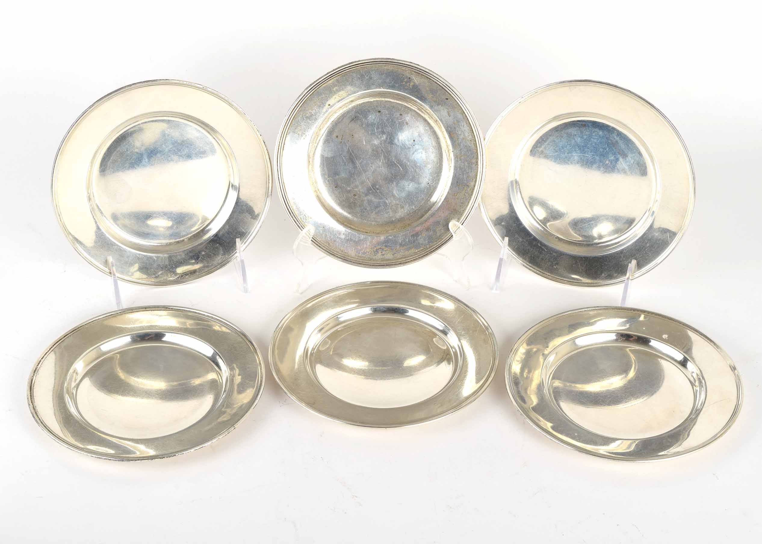 Six Towle Sterling Silver Small Plates