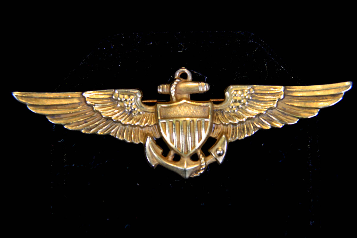 10K Gold-Filled Sterling Silver WWII Navy Pilot Wings