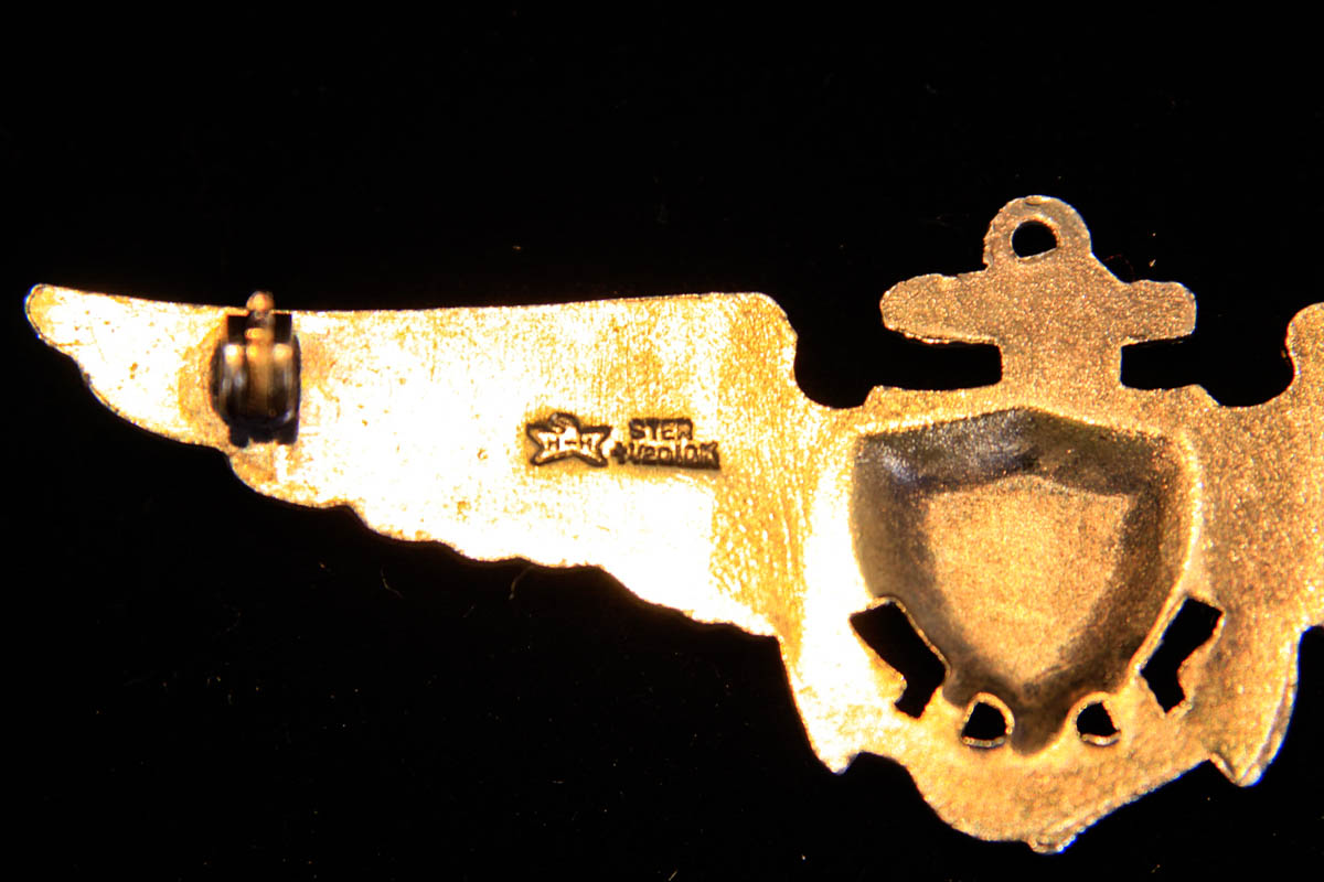 10K Gold-Filled Sterling Silver WWII Navy Pilot Wings