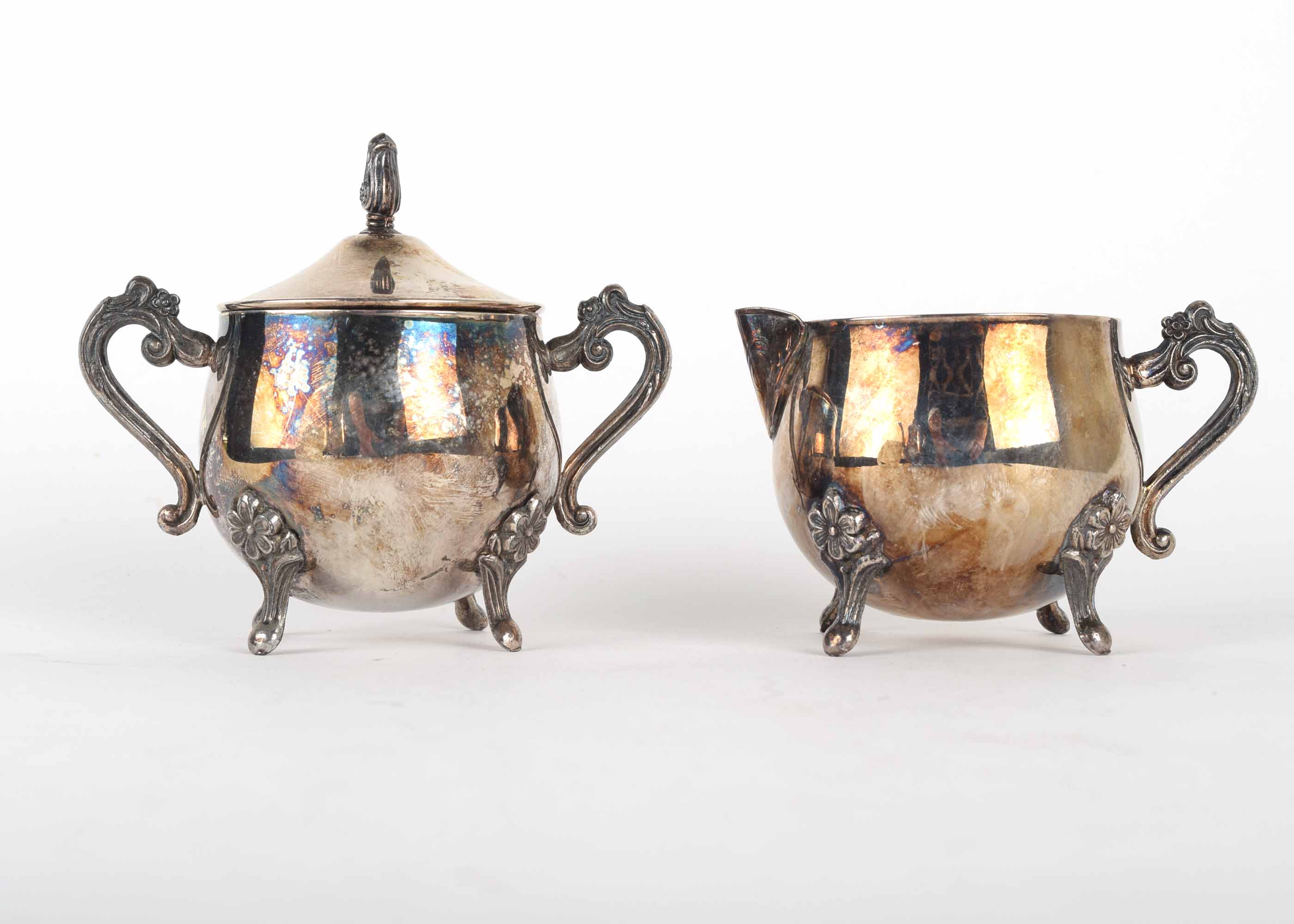 Leonard Silver Plate Three-Piece Coffee Set