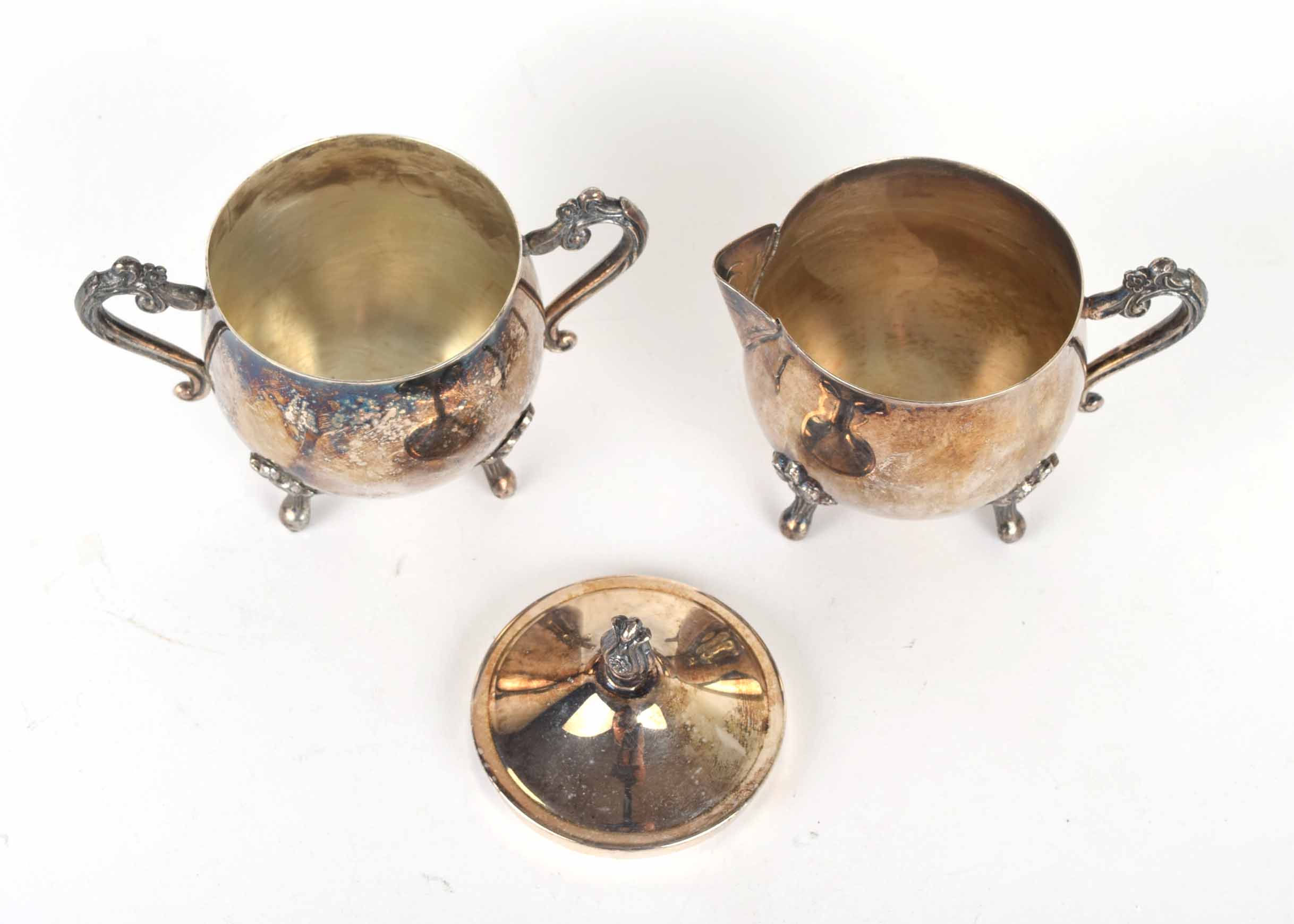 Leonard Silver Plate Three-Piece Coffee Set
