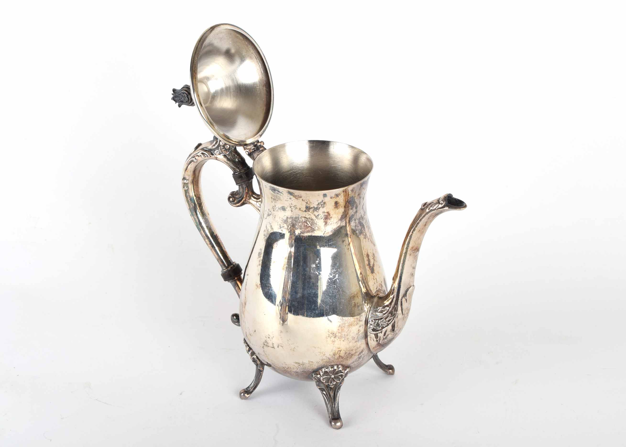 Leonard Silver Plate Three-Piece Coffee Set