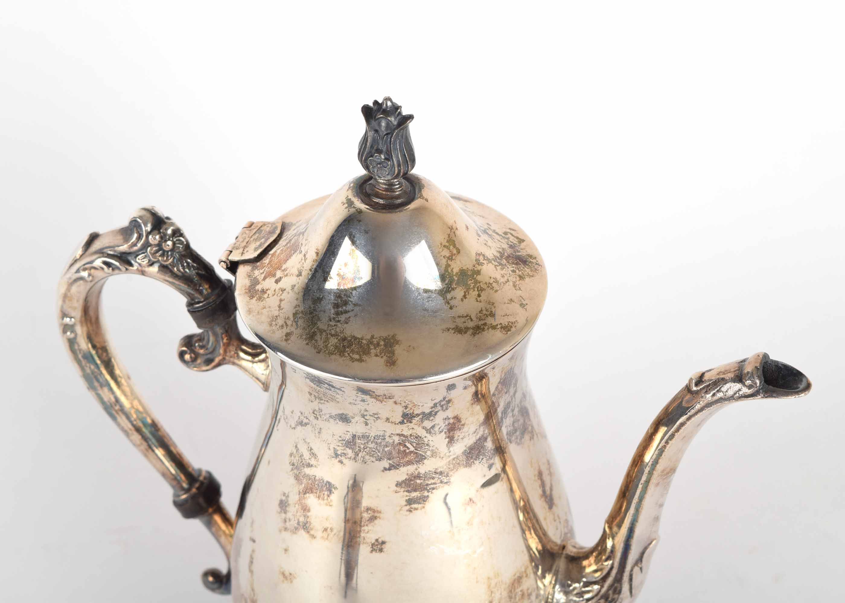 Leonard Silver Plate Three-Piece Coffee Set