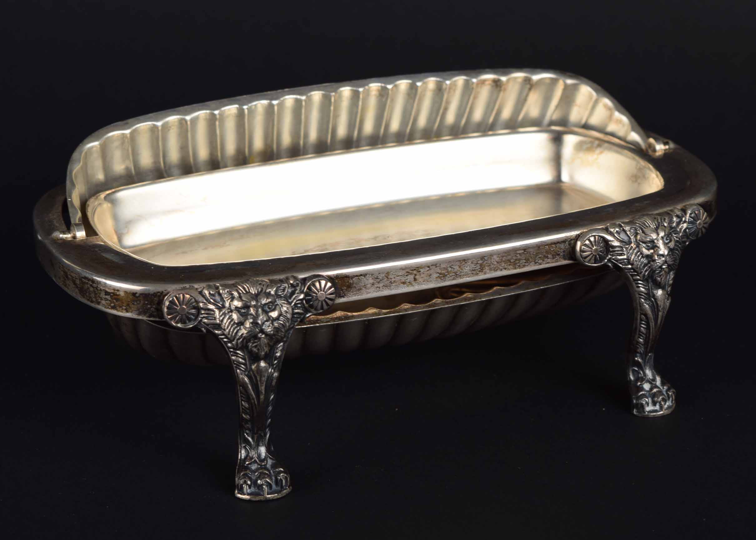 Vintage Silver Plate Rotating Lid Butter Dish