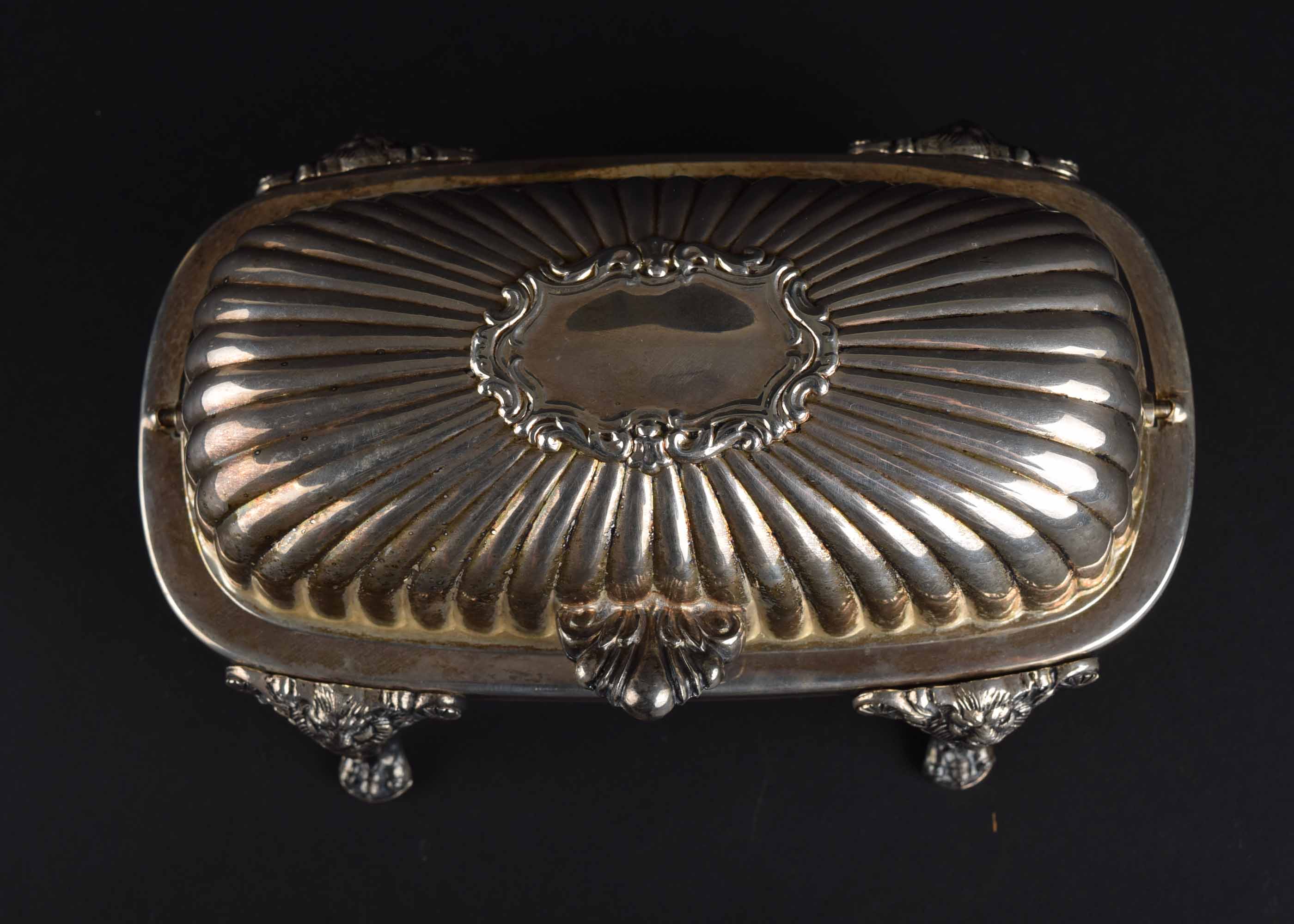 Vintage Silver Plate Rotating Lid Butter Dish