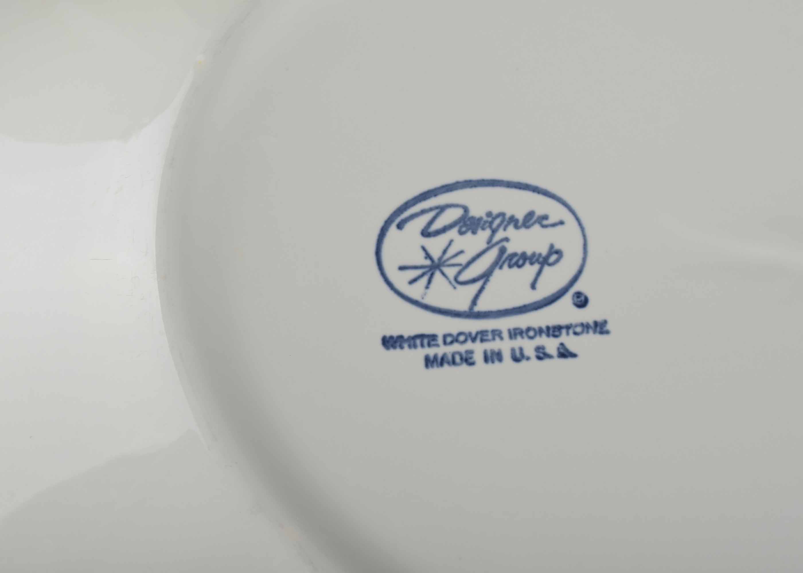 White Stoneware Dinnerware Service Assortment