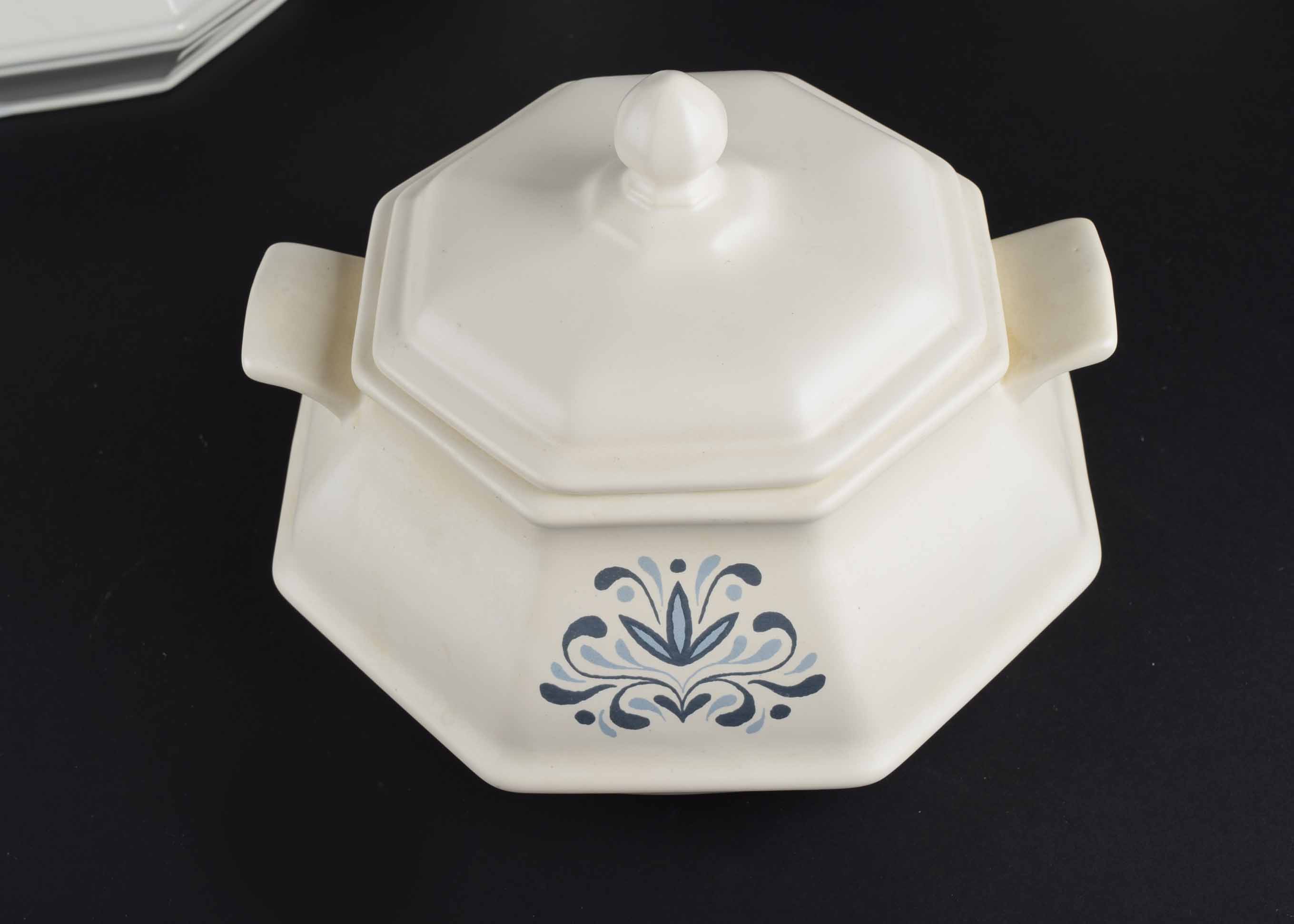 White Stoneware Dinnerware Service Assortment