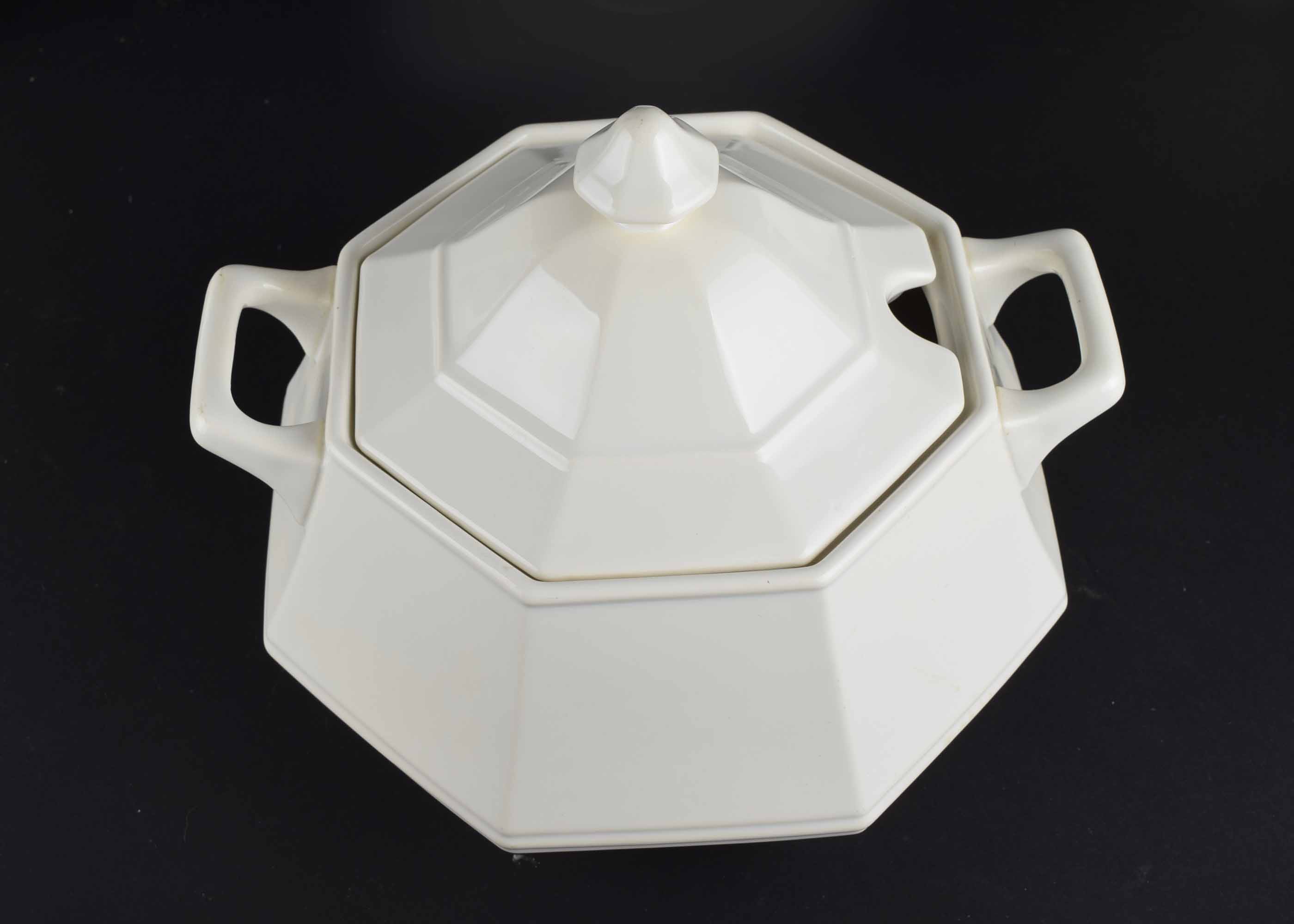 White Stoneware Dinnerware Service Assortment